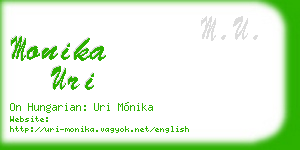 monika uri business card