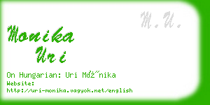 monika uri business card